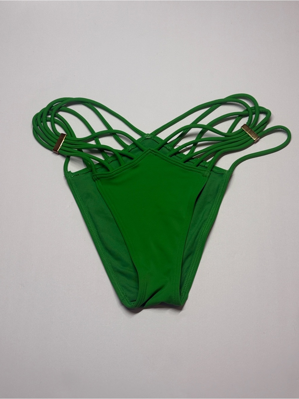 Victoria’s Secret Green Strappy Bikini Bottom NWOT